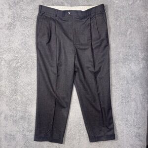 Zanella Wool Dress Pants Mens 38x28 Bennett Trouser Pleated Cuffed Italy 111083